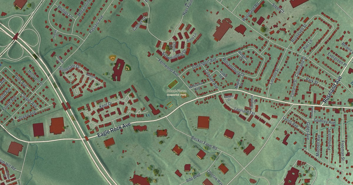 Map of Roseland, New Jersey