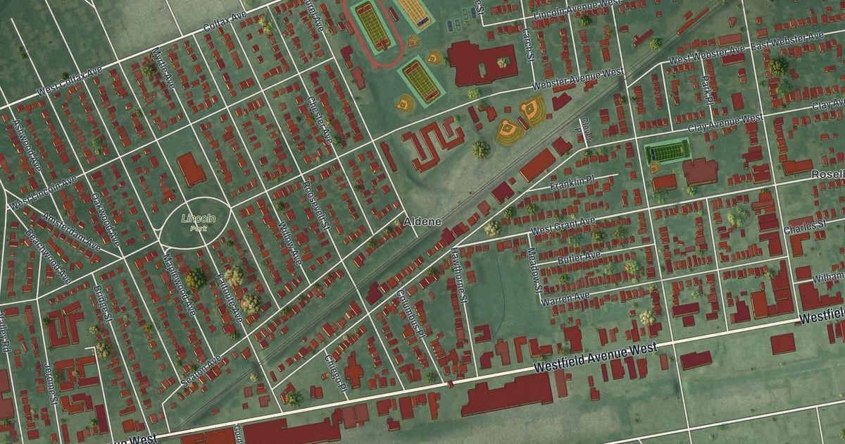 Map of Roselle Park, New Jersey
