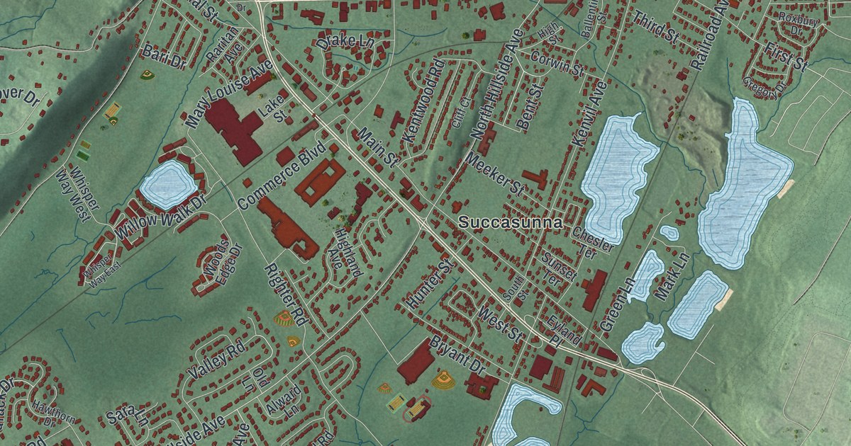 Map of Roxbury, New Jersey