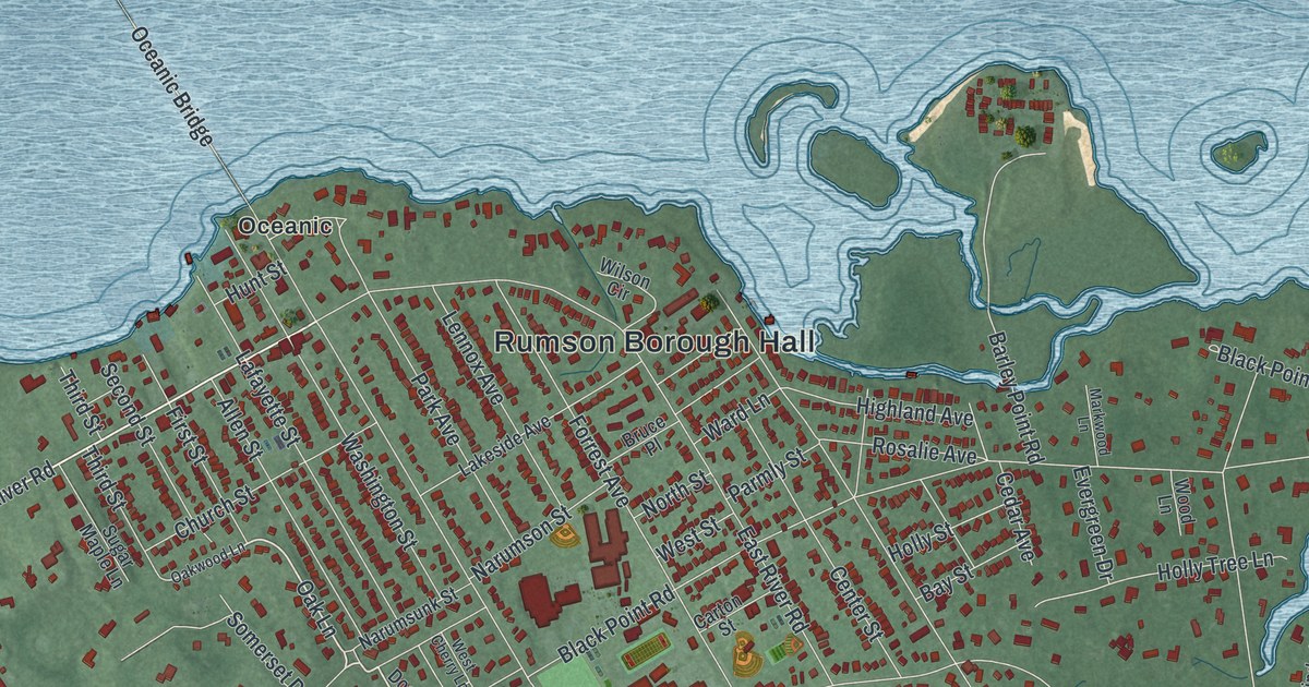 Map of Rumson, New Jersey