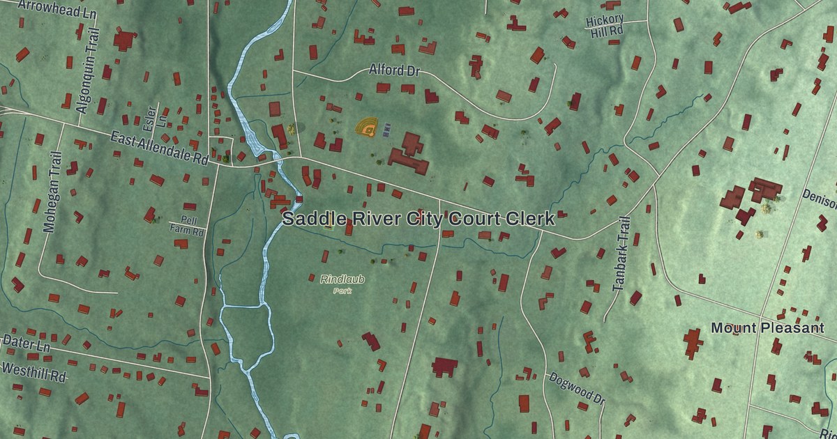 Map of Saddle River, New Jersey