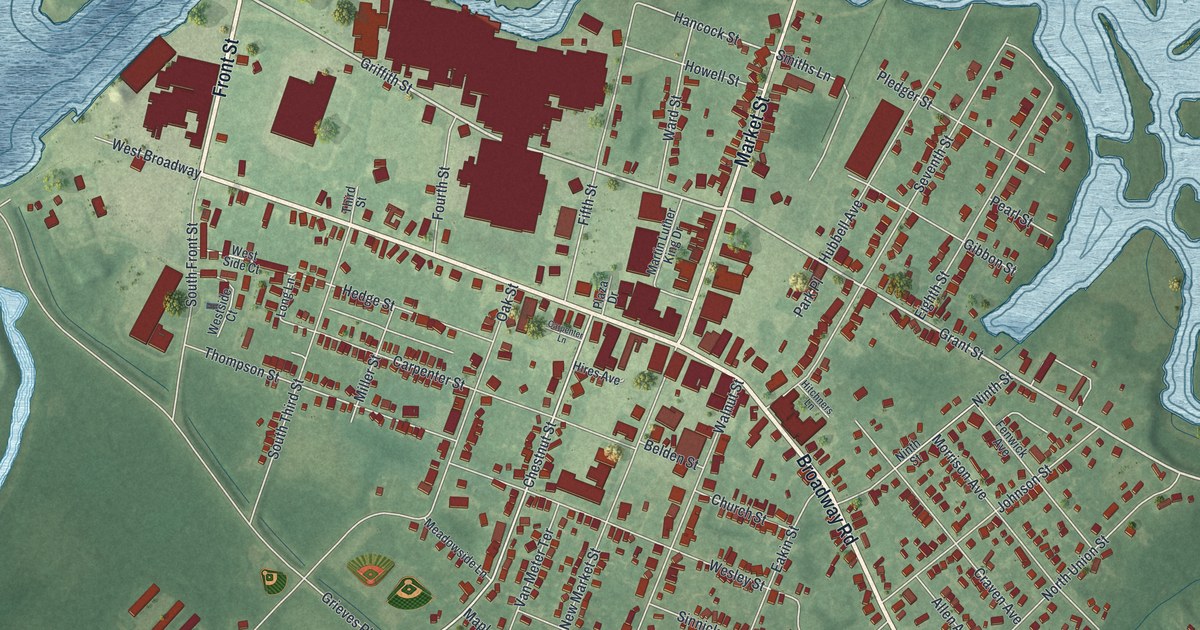 Map of Salem, New Jersey