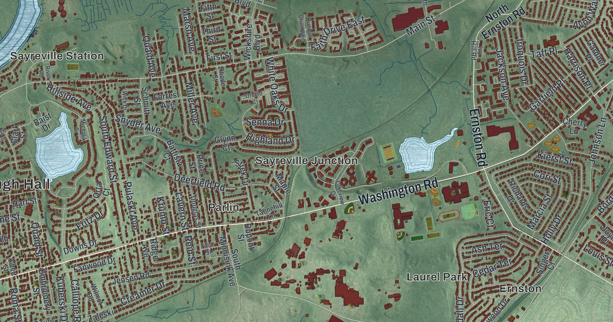 Map of Sayreville, New Jersey