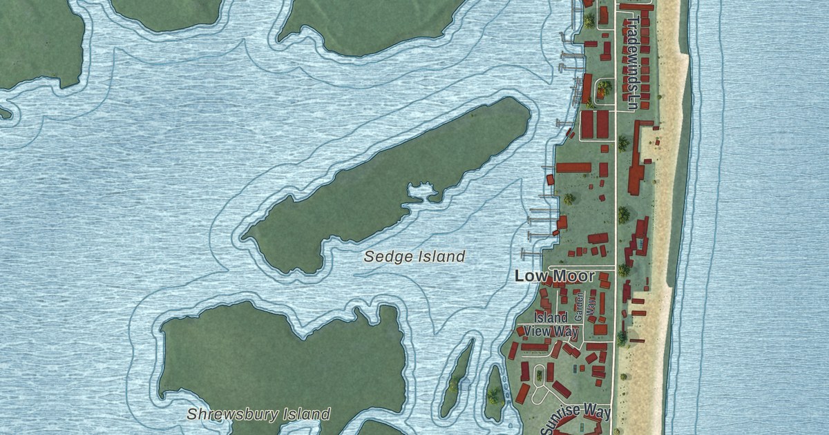 Map of Sea Bright, New Jersey