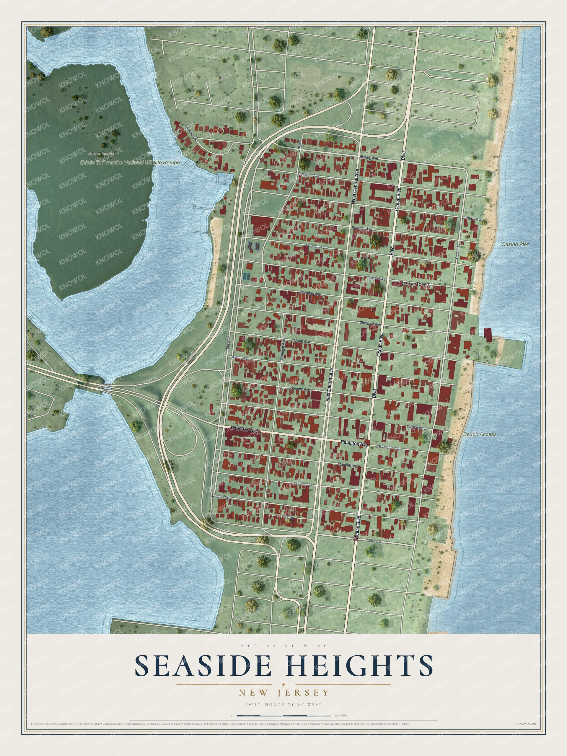 Watermarked full-map preview of Seaside Heights, New Jersey