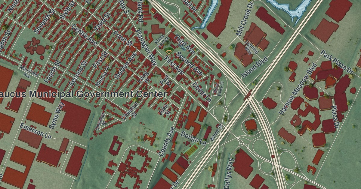 Map of Secaucus, New Jersey