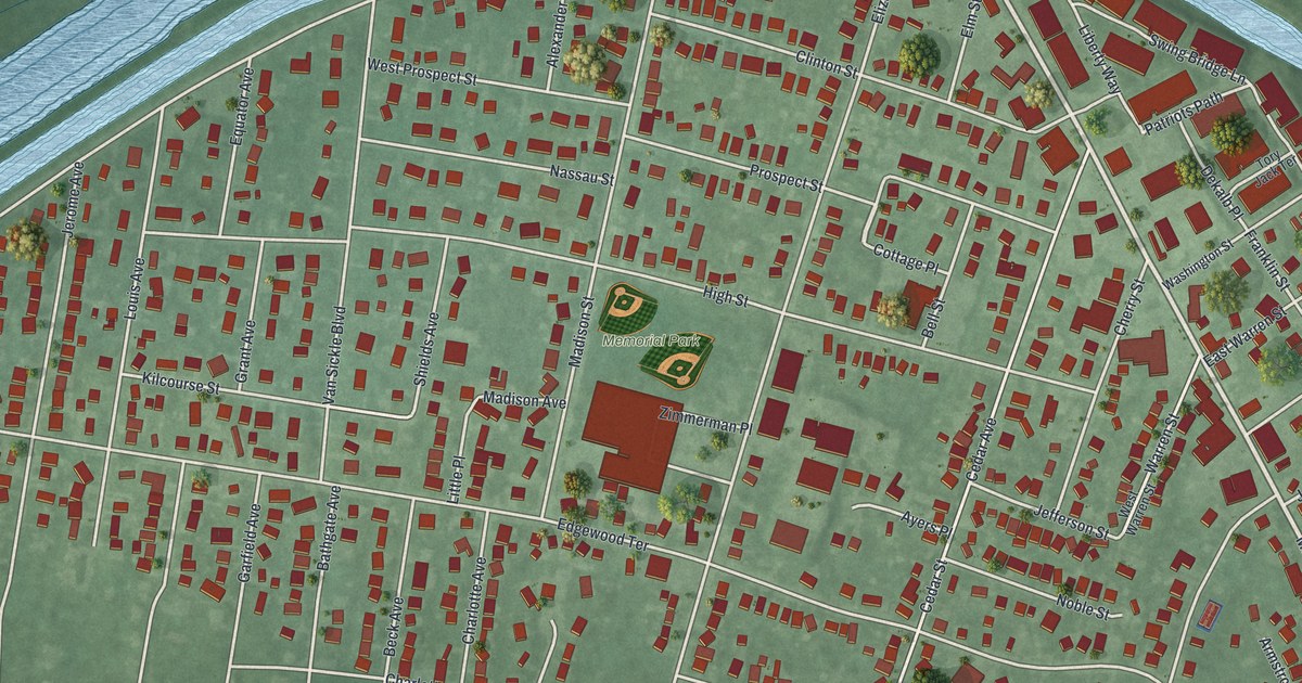 Map of South Bound Brook, New Jersey