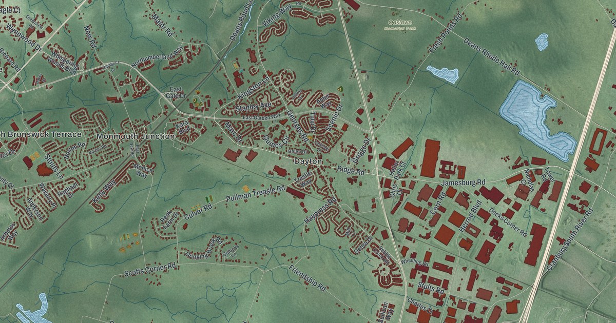 Map of South Brunswick, New Jersey