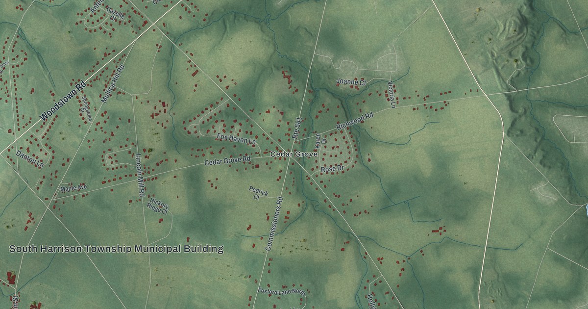 Map of South Harrison, New Jersey