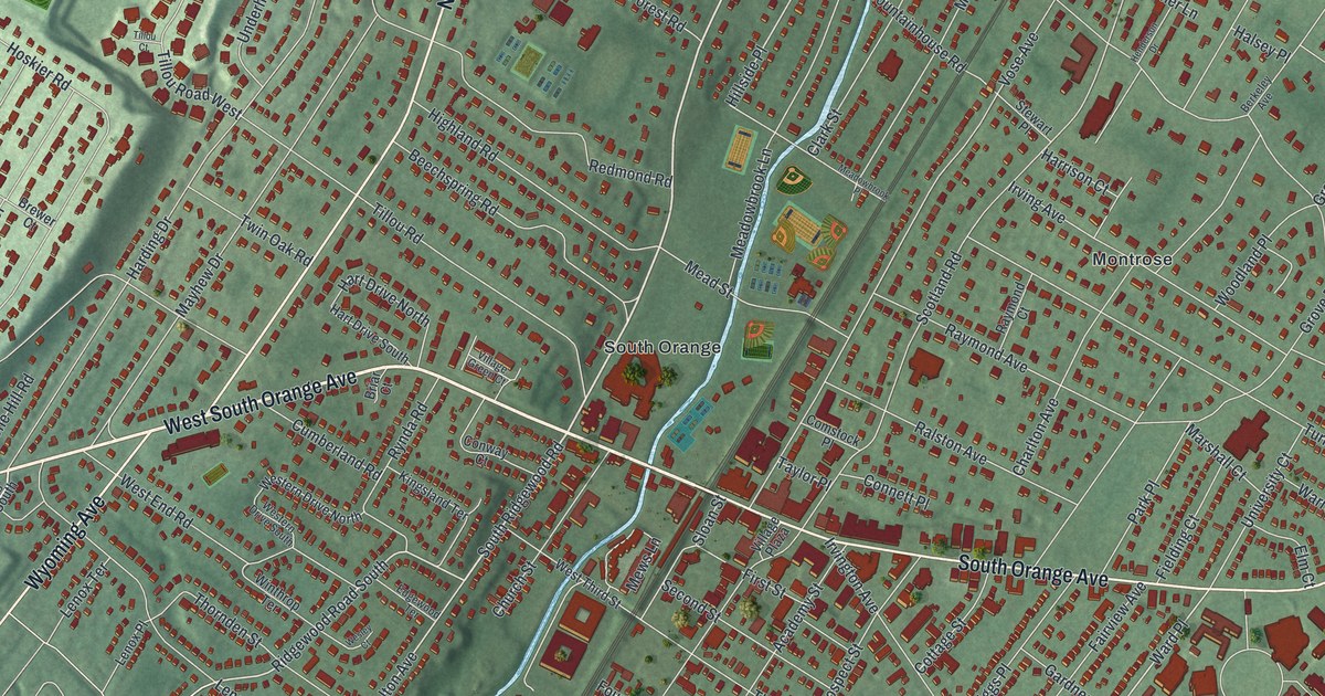 Map of South Orange Village, New Jersey