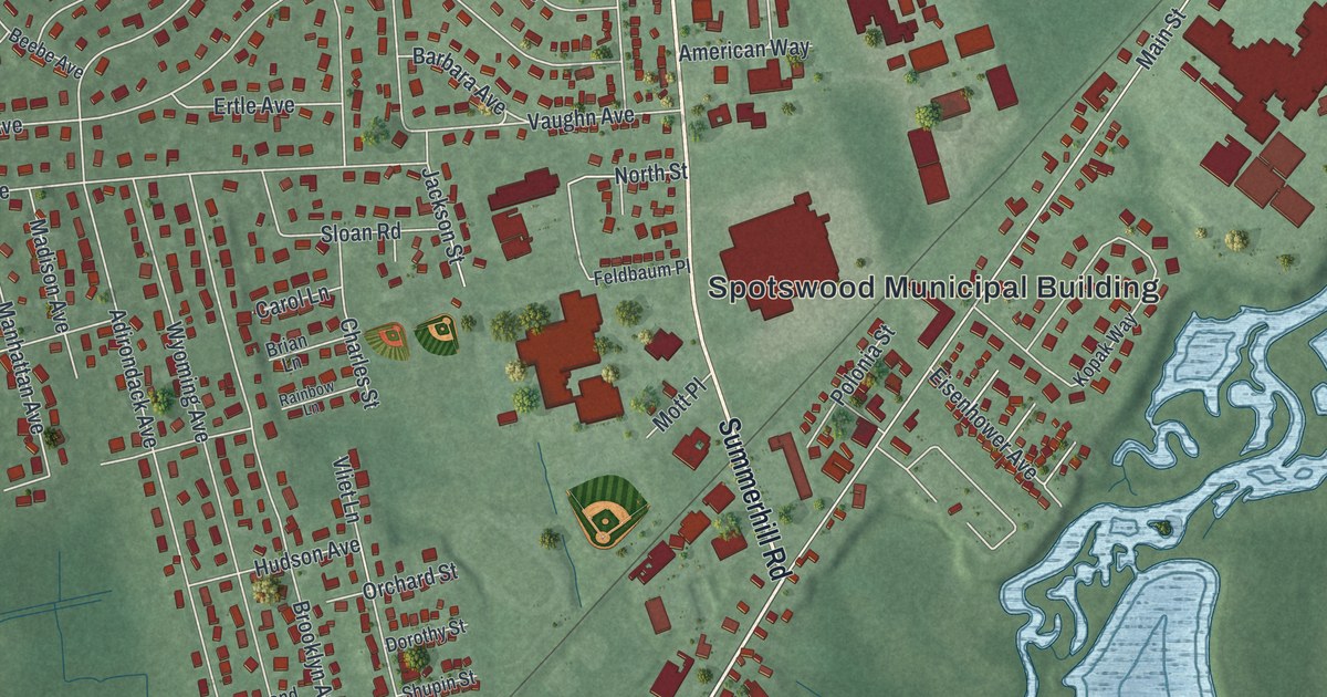 Map of Spotswood, New Jersey
