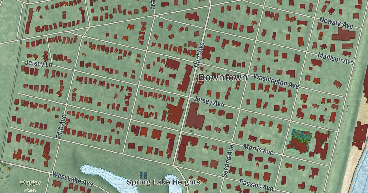 Map of Spring Lake, New Jersey