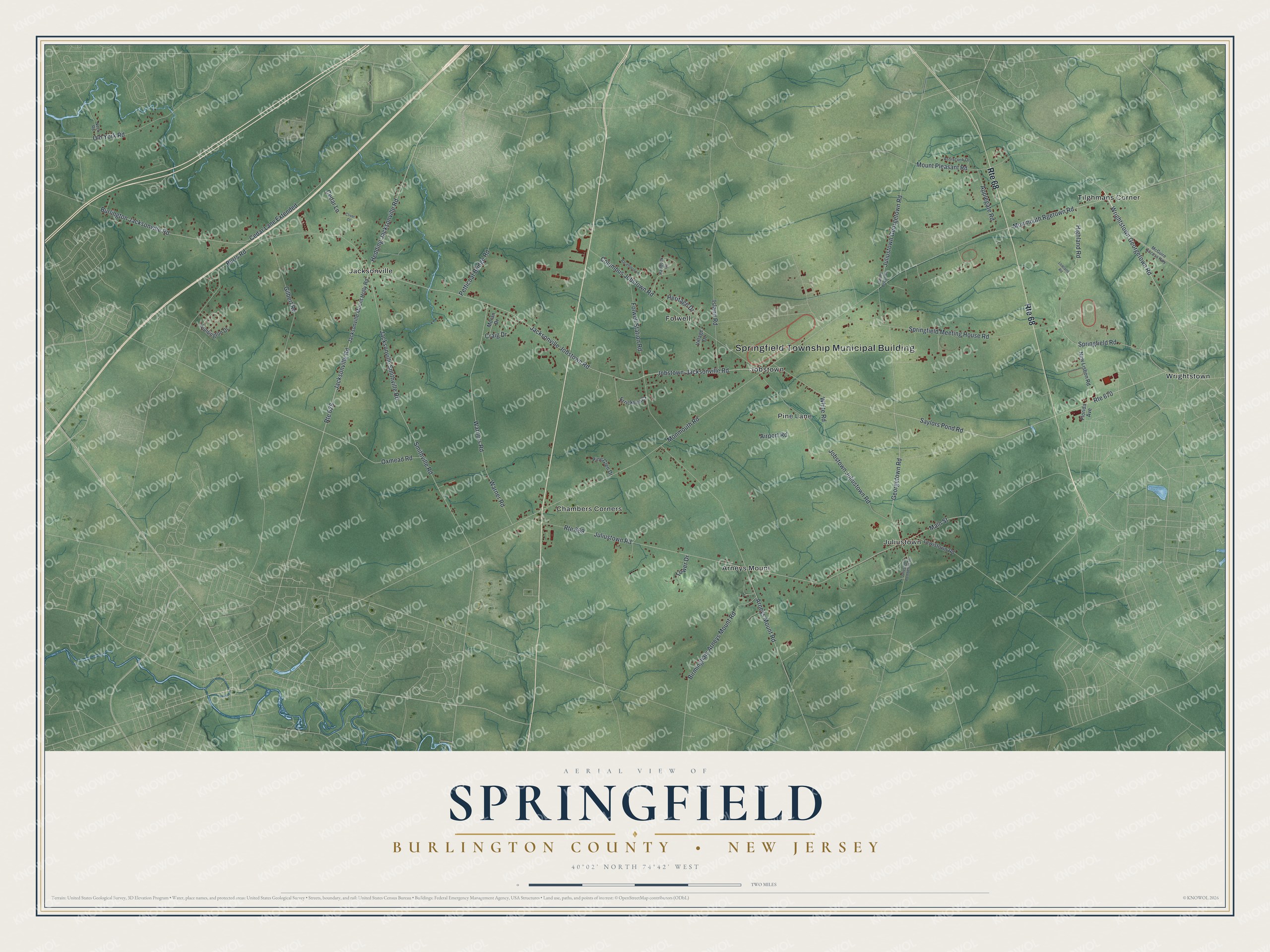 Watermarked full-map preview of Springfield, New Jersey