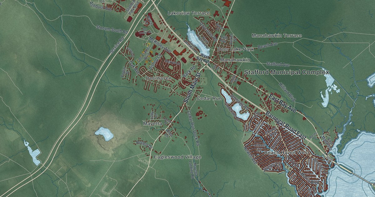 Map of Stafford, New Jersey