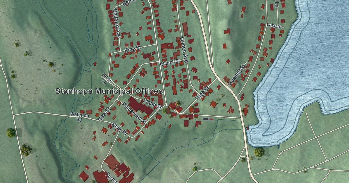 Map of Stanhope, New Jersey