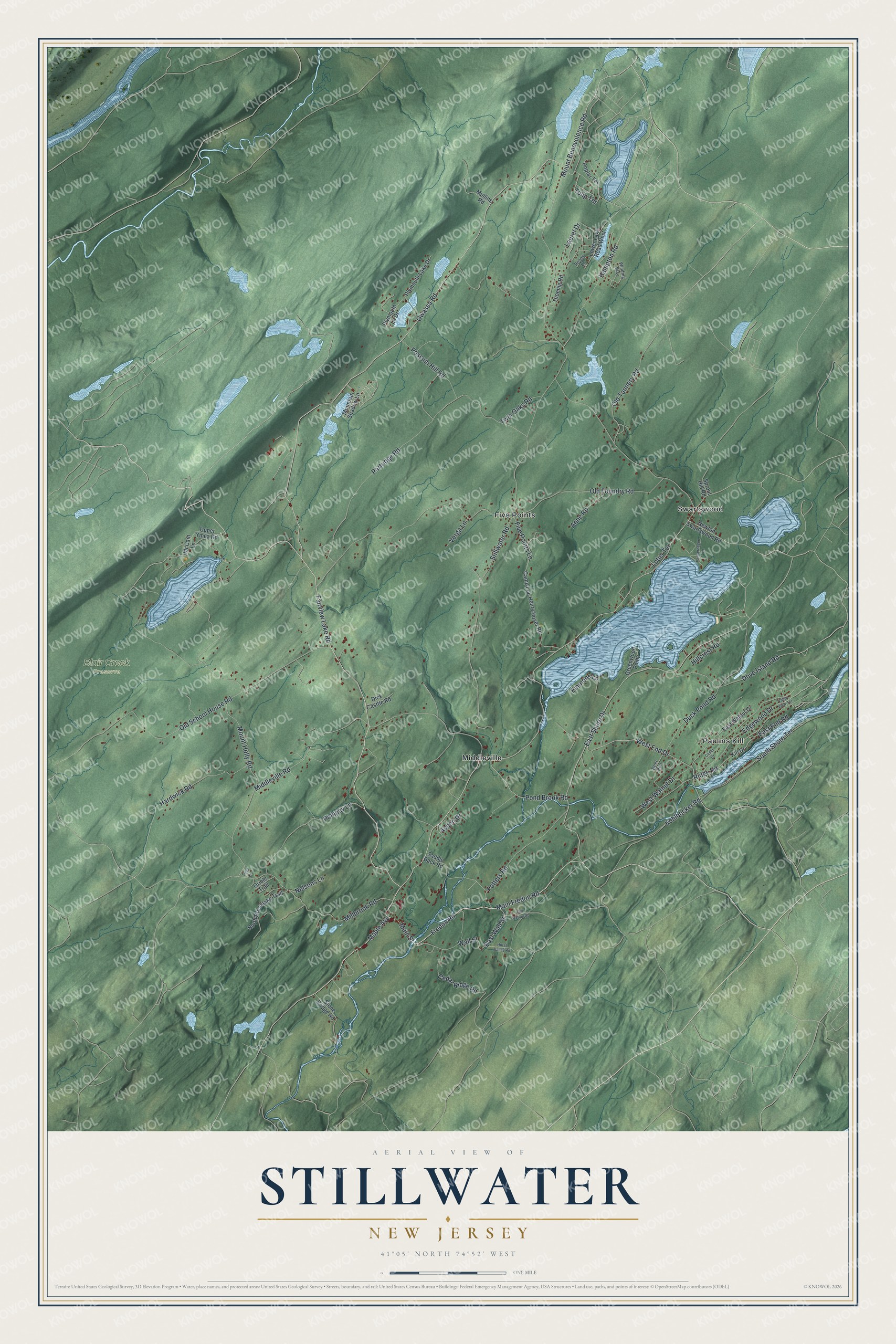 Watermarked full-map preview of Stillwater, New Jersey