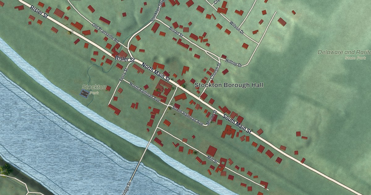 Map of Stockton, New Jersey