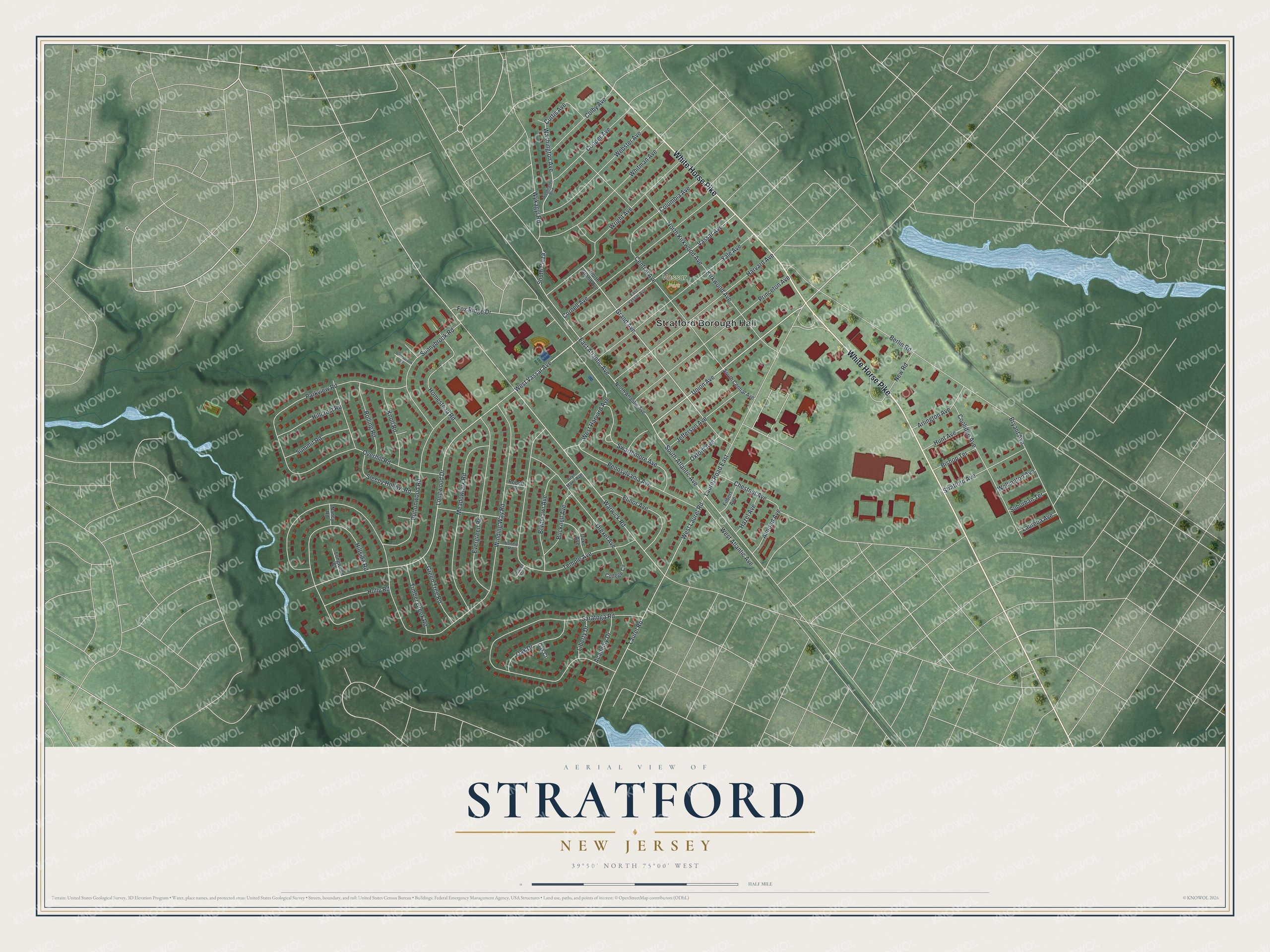 Watermarked full-map preview of Stratford, New Jersey