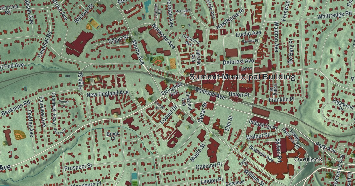 Map of Summit, New Jersey
