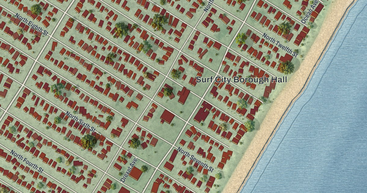 Map of Surf City, New Jersey