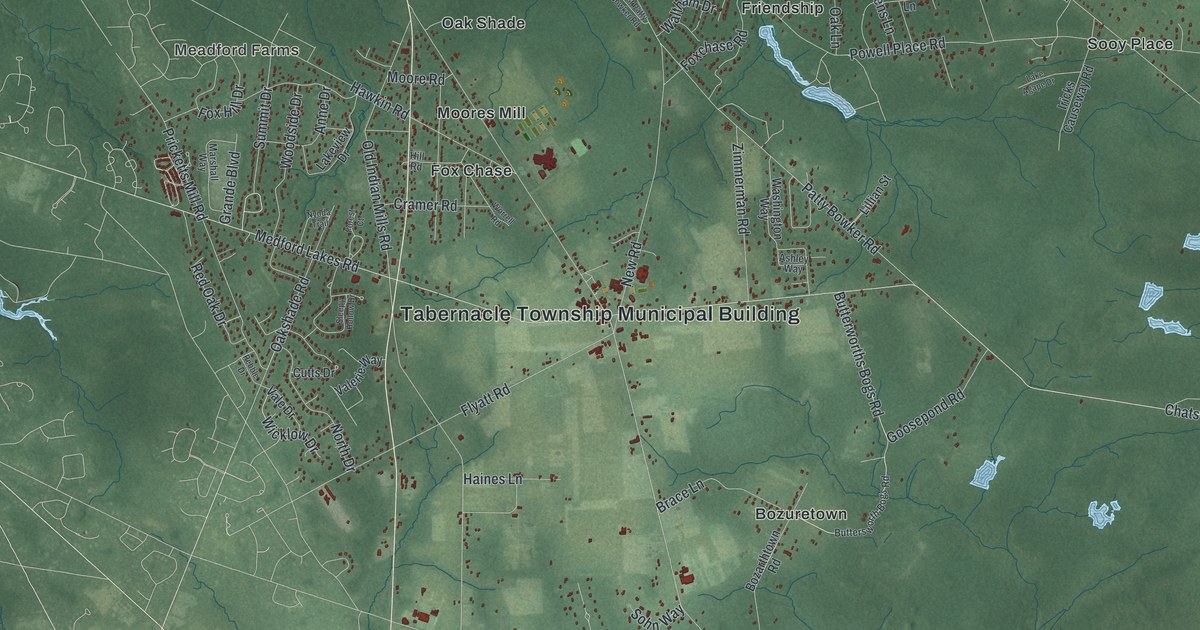 Map of Tabernacle, New Jersey
