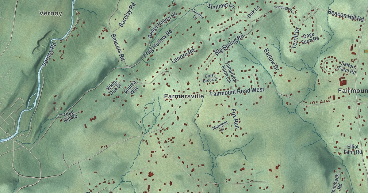 Map of Tewksbury, New Jersey