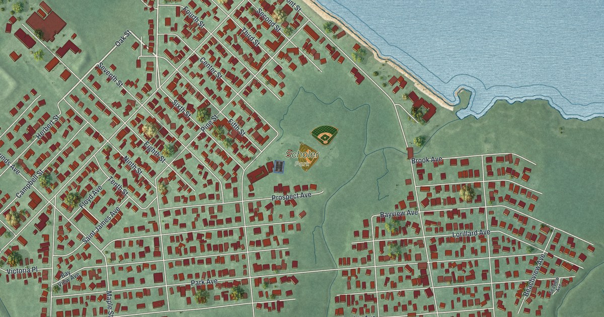 Map of Union Beach, New Jersey