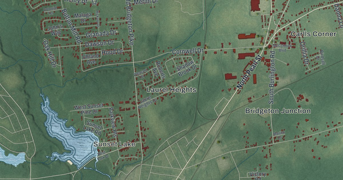 Map of Upper Deerfield, New Jersey