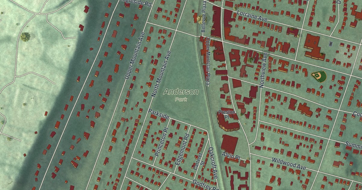 Map of Upper Montclair, New Jersey