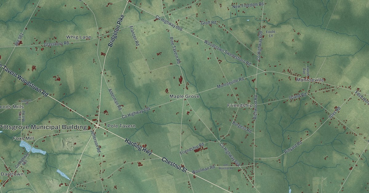 Map of Upper Pittsgrove, New Jersey