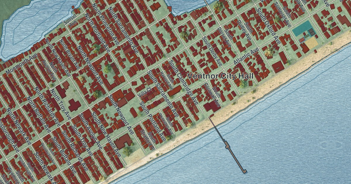 Map of Ventnor City, New Jersey