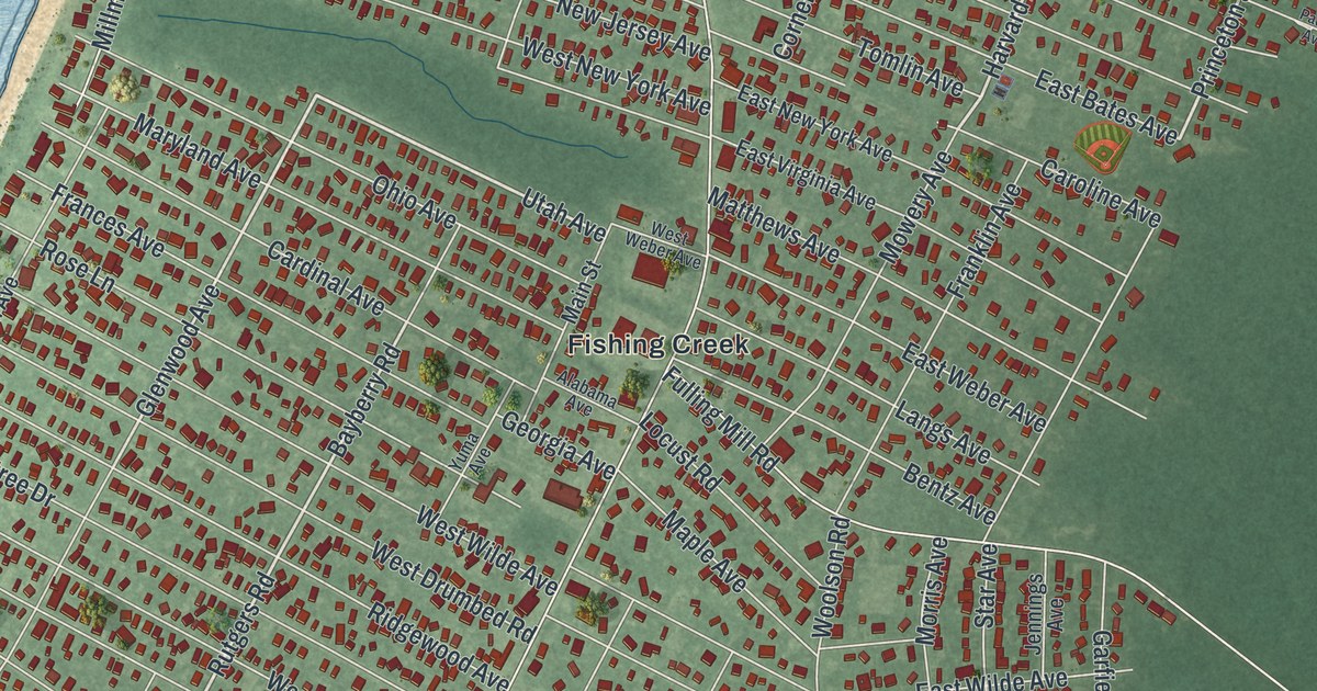 Map of Villas, New Jersey