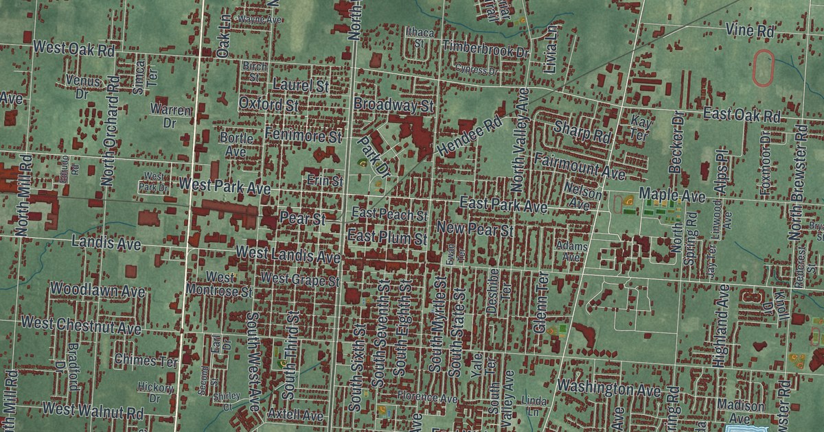 Map of Vineland, New Jersey