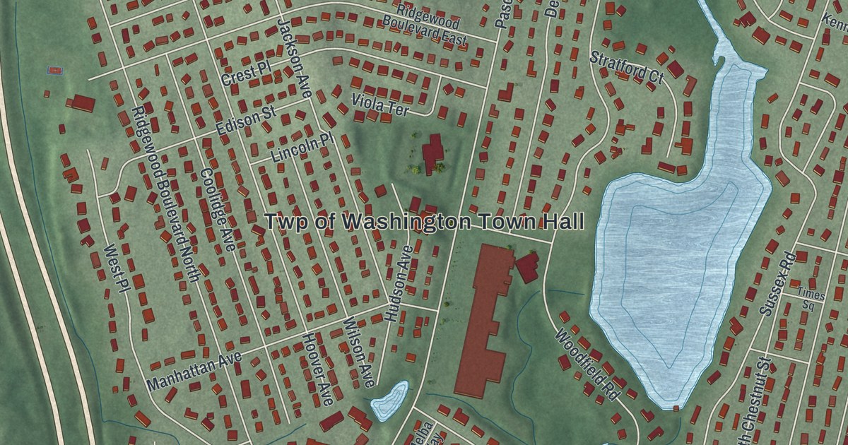 Map of Washington, Bergen County, New Jersey