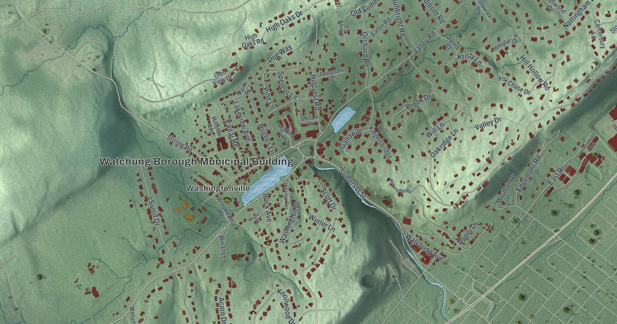 Map of Watchung, New Jersey