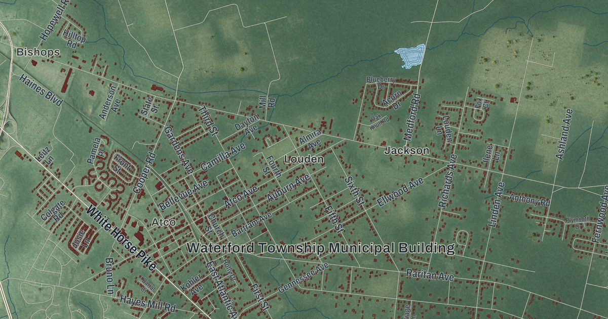 Map of Waterford, New Jersey