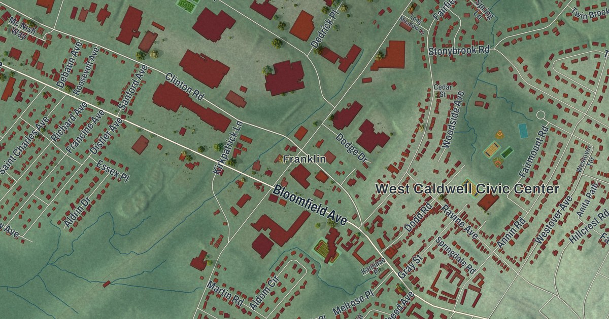 Map of West Caldwell, New Jersey