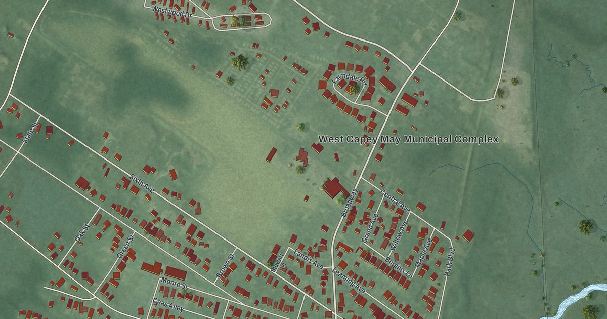 Map of West Cape May, New Jersey