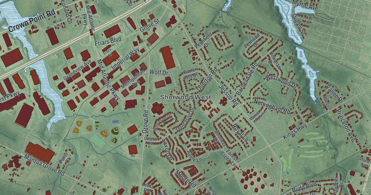 Map of West Deptford, New Jersey