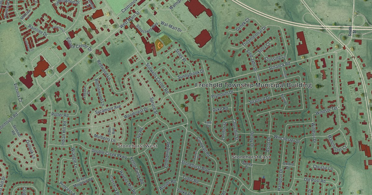 Map of West Freehold, New Jersey