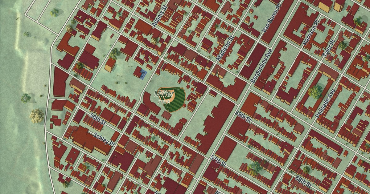 Map of West New York, New Jersey