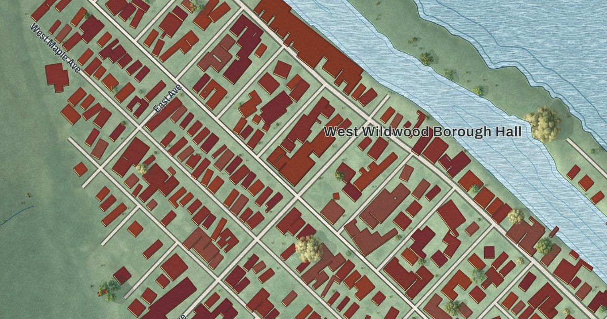 Map of West Wildwood, New Jersey