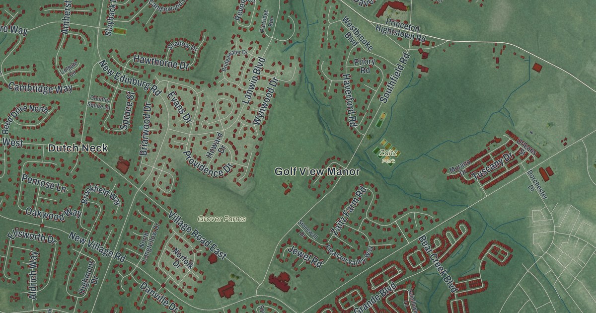 Map of West Windsor, New Jersey