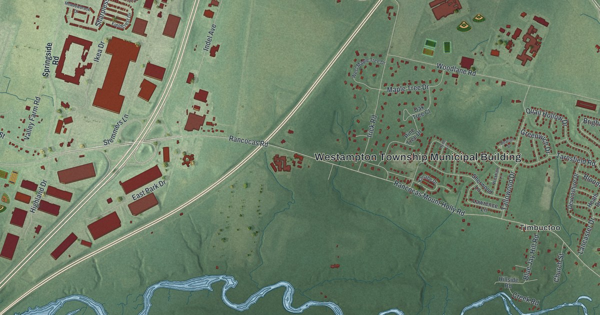 Map of Westampton, New Jersey