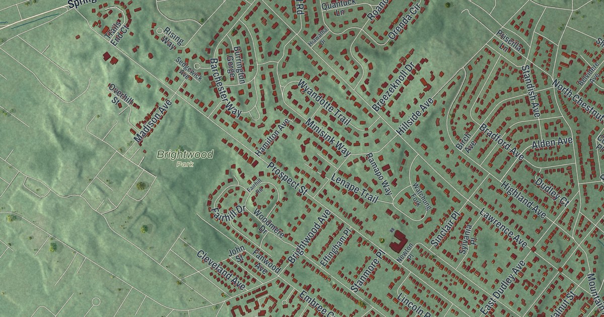 Map of Westfield, New Jersey