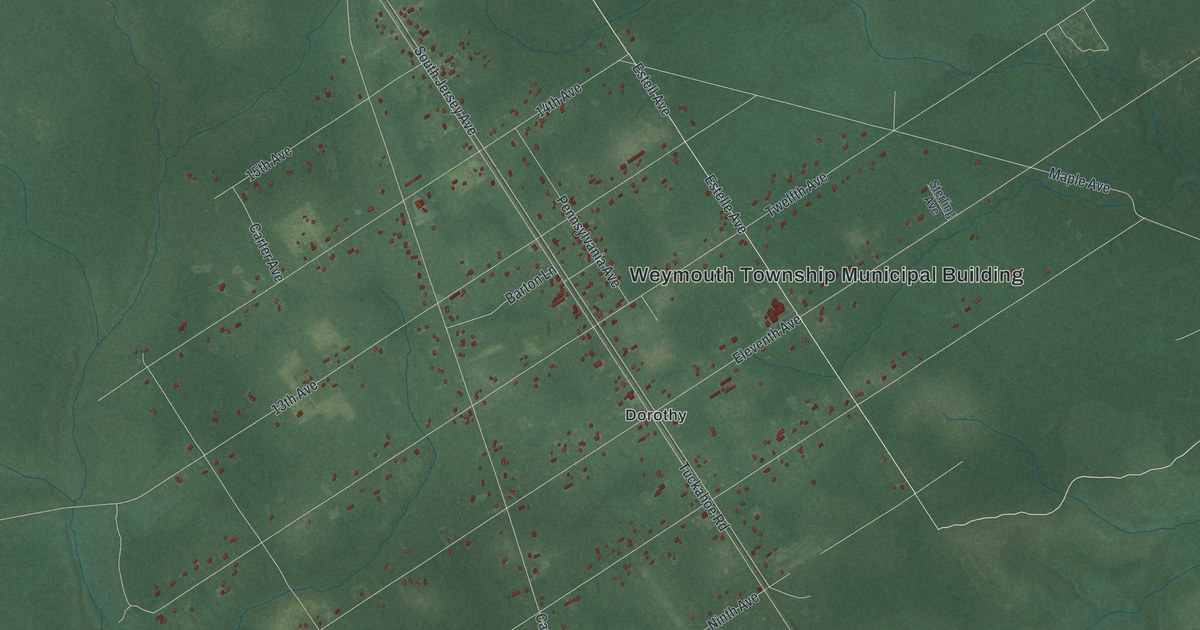 Map of Weymouth, New Jersey