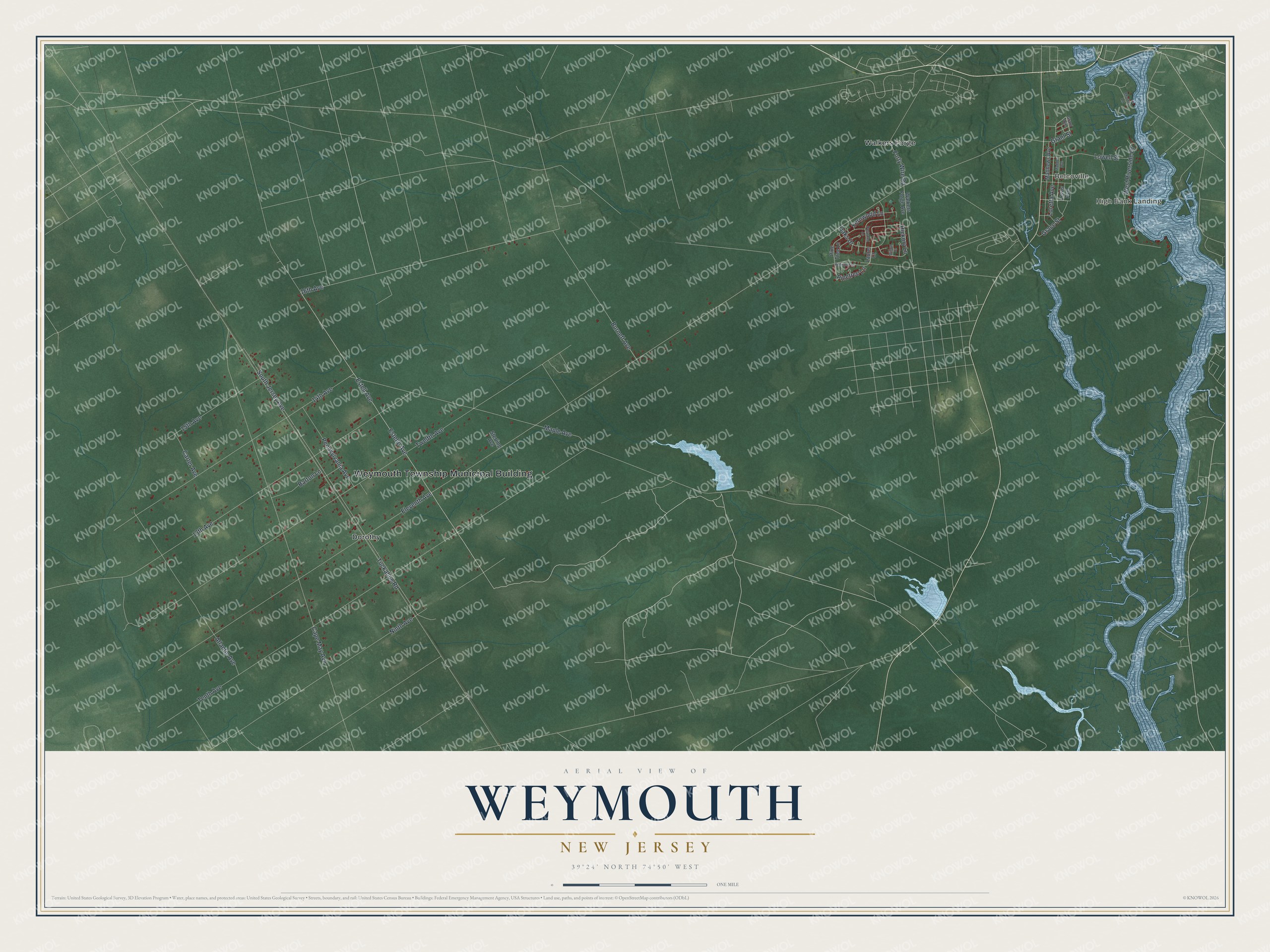 Watermarked full-map preview of Weymouth, New Jersey