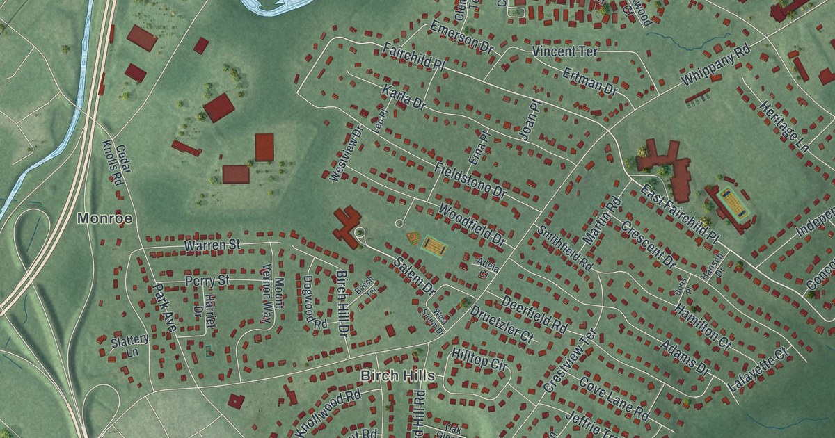 Map of Whippany, New Jersey