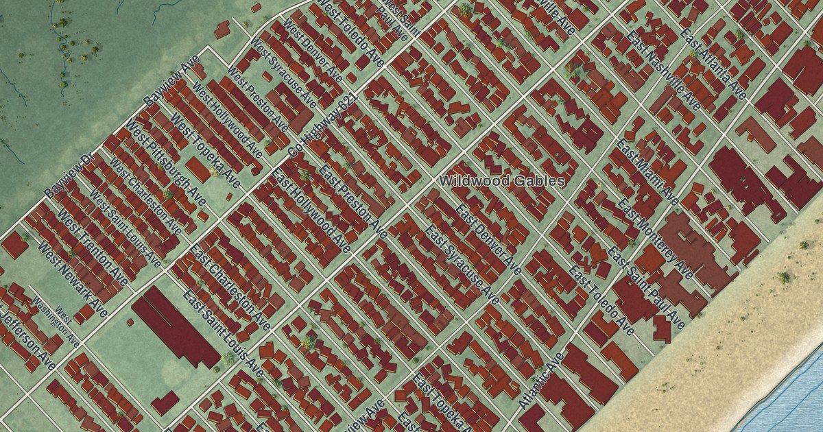 Map of Wildwood Crest, New Jersey