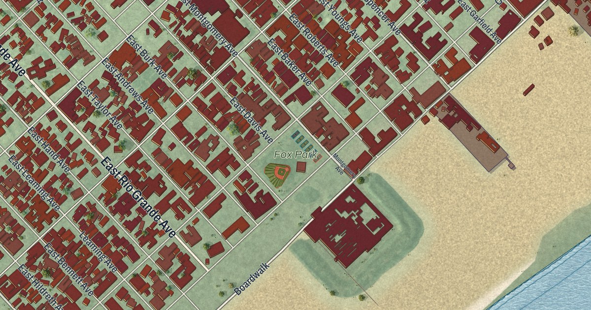 Map of Wildwood, New Jersey